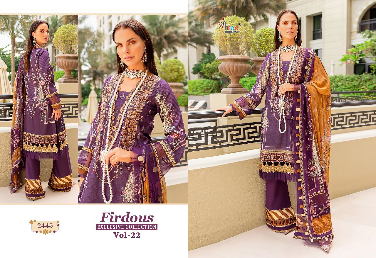 Firdous Exclusive Collection 22 Casual Wear Wholesale Cotton Pakistani Salwar Suits